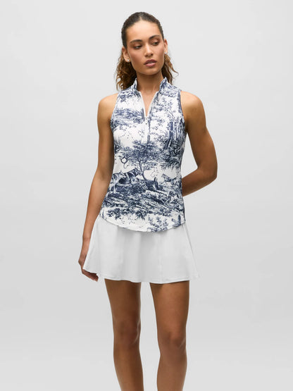GREYSON - LFS - Huntress Toile Sleeveless Vesta Mock Neck Top